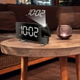 thumbnail image 3 of Projector Digital Clock with Radio, Moclever Projection Clock with Large LED Screen, USB Port, 2-Alarm Setting, Grad Gift(White), 3 of 5