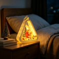 thumbnail image 3 of Christmas Decorations Retro Night Light, Merry Christmas Tree Santa Snowman Warm LED Tabletop Decor Battery Operated Xmas Ornament for Home Window Mantel, 3 of 5