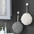 thumbnail image 2 of Trapos de limpieza Toalla de mano, paños de limpieza de bolas, secado rápido, agradable , absorbente, toallita suave, manos, toallitas portátiles, colgables , gris, 2 of 7