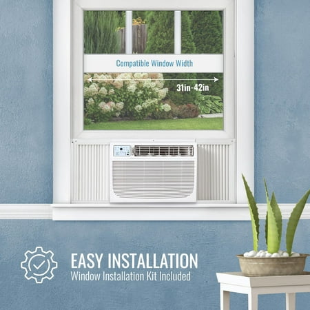 Keystone - 1500 Sq. Ft 25,000 BTU Window Air Conditioner - White