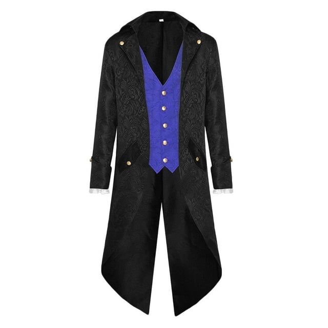 Costumes pour Hommes Manteau à Col Roulé à Manches Longues Vêtements de Jeu de Rôle pour Hommes