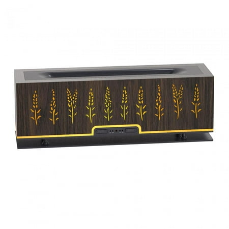 

Essential Oil Diffuser Air Humidifier Waterless Auto Shut Off Timer Desktop Humidifiers Simulation Flame Lamp Scent Machine for Hotel Office dark wood