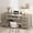 Retro Gray (AB Box), variant on Farmhouse Executive Home Office Desk 60" with Power Outlets & USB Charging – Spacious Drawers & File Cabinet – Wooden Computer Writing Table for Study or Work – Classic Gray (AB Box)