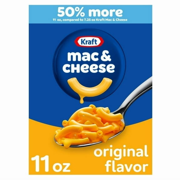 Kraft Original Mac & Cheese Macaroni and Cheese Dinner, 11 oz Box, Shelf-Stable (Pack of 2)