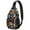 Halloween Ghost Pumpkin, variant on Sling Backpack,Halloween Ghost Boo Pattern Sling Bag with Water Bottle Holder,Waterproof Sling Bag for Men/Women with Headphone Jack for Hiking,Travel