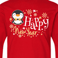 thumbnail image 4 of Inktastic Happy New Year with Cute Penguin Long Sleeve Youth T-Shirt, 4 of 5