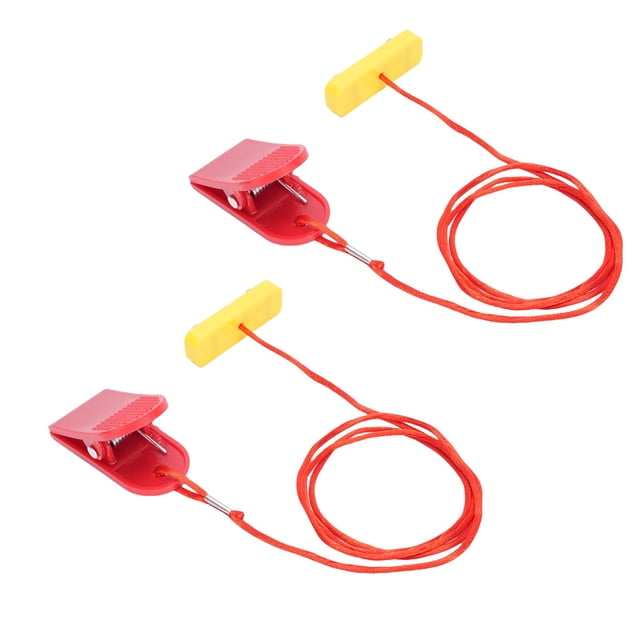 Treadmill Safety Key, Portable Strong Clamp 53x16mm Treadmill Emergency Stop Switch Double Insert for Gym