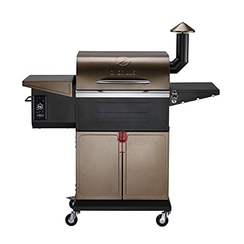 Z GRILLS Pellet Grill & Smoker 8 in 1 BBQ Grill Auto Temperature Control, 573 sq.in. Cooking Capacity, Bronze