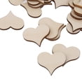 thumbnail image 4 of Adornos en forma de corazones de madera sin terminar en blanco para suministro de fabricación de tarjetas artesanales Soledad Corazones de madera Adorno, 4 of 9
