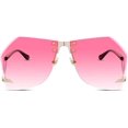 thumbnail image 3 of FEISEDY Women Square Oversized Sunglasses One Piece Fashion Female Big Large Frame UV400 B2251, 3 of 11