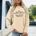 thumbnail image 2 of HNMKIU Sweatshirt for Women with See This Is Why I Wanted To Stay Home Letter Print Funny Sarcastic Shirts Crewneck Sweatshirt Gold,M, 2 of 4