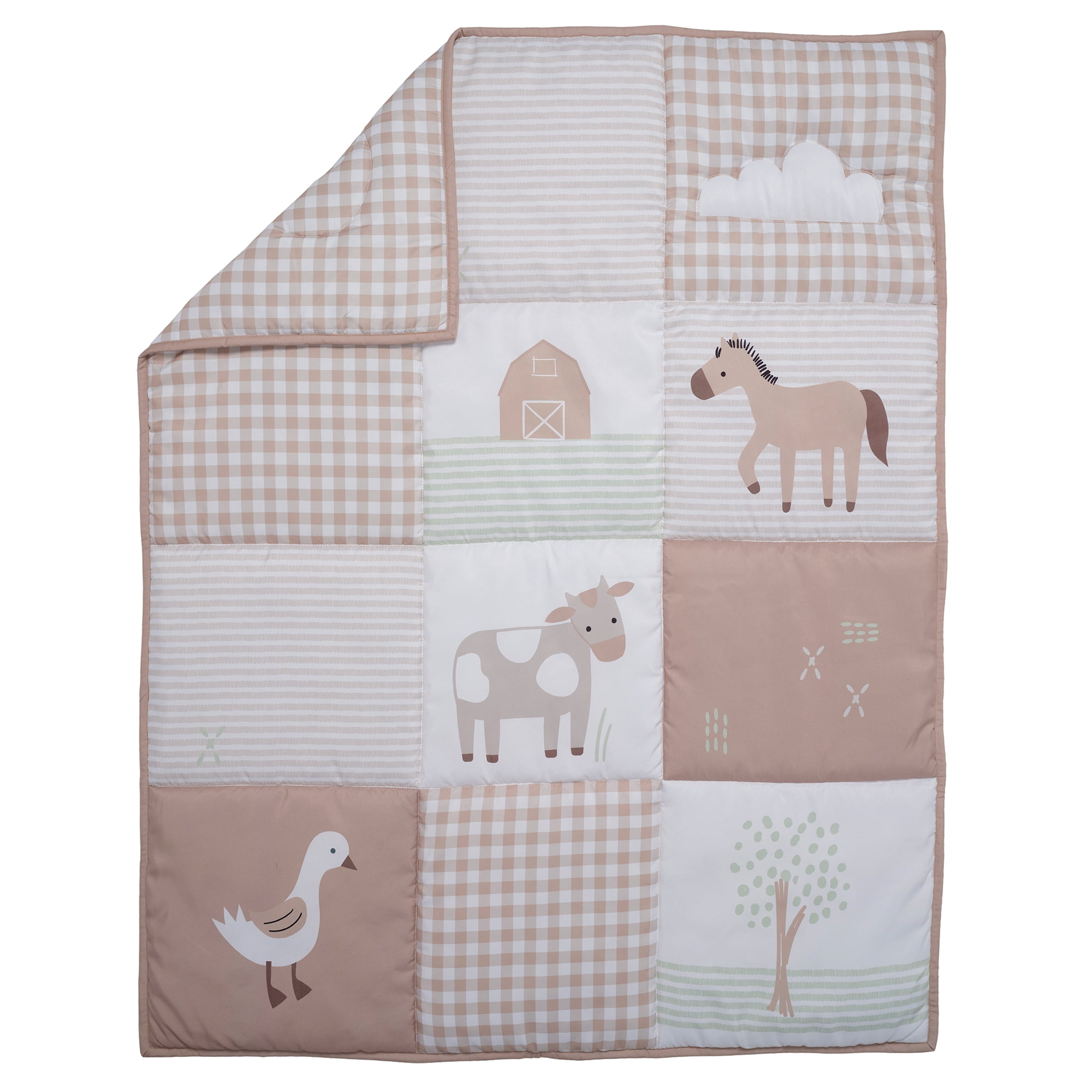 Bedtime Originals Farmyard Friends 3-Piece Infant Baby Nursery Crib Bedding Set