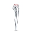 thumbnail image 4 of Rosec Jewels IGI Certified Lab Grown Pink Diamond Infinity Engagement Ring 1 Ct (Fancy Pink Color and VS1 Clarity) - Pink White Diamond Ring, 10K White Gold, US 6.00, 4 of 9