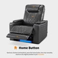 thumbnail image 5 of MCombo Home Theater Seating with USB Ports, LED Light Armrest Storage, Faux Leather Power Recliner Chair , HTS401, 5 of 8