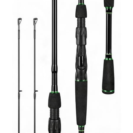 Dual Tip Fishing Rod Lightweight IM6 Graphite Spinning Rod with Zirconium Oxide Ring Guides Hook Keeper EVA Grip Power Transition System 6 8 ML M-Fast
