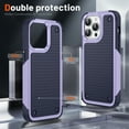 thumbnail image 4 of Allytechgroup Rugged Shockproof Case for Apple iPhone 16 Pro, Military Grade Protective Anti-Slip Bumper Drop Proof Dual Layers TPU PC Back Case Cover for iPhone 16 Pro, Lightpurple, 4 of 8