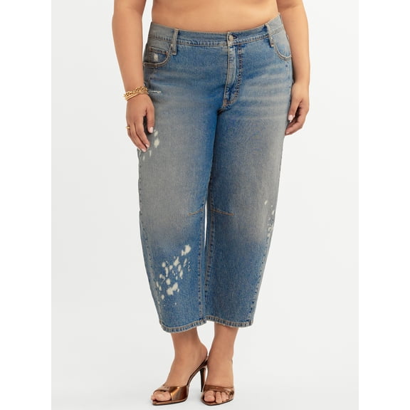 Jessica Simpson Women's and Women's Plus Cherry Barrel 5 Pocket Jeans, Sizes 2-24W