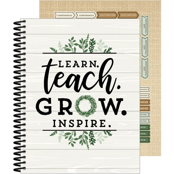 Carson Dellosa Farmhouse Teacher Planner (128 pages, 116 stickers)
