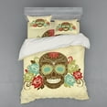 thumbnail image 2 of Ambesonne Sugar Skull Bedding Set 3 Pcs, Vintage Gothic Face, Twin XL, Multicolor, 2 of 3