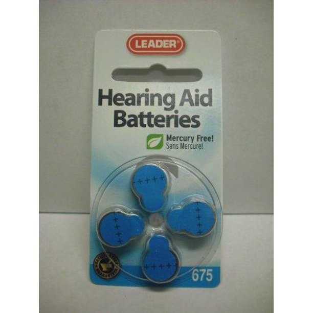 Leader Hearing Aid Batteries, 675, 4ct 096295120202A251
