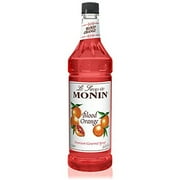 Monin - Blood Orange Syrup, Berry Citrus Flavor, Natural Flavors, Great For Cocktails, Mocktails, And Lemonades, Non-Gmo, Gluten-Free (1 Liter)