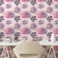 thumbnail image 2 of Ambesonne Floral Peel & Stick Wallpaper for Home, Minimalist Dots Rose Pattern, 13"x100", Dark Purple Grey Pink, 2 of 5