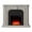 Grey, variant on 47.5" Wide Freestanding Fireplace with Realistic LED Flames - Grey