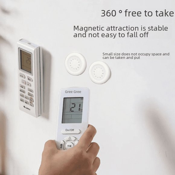 Soporte de pared para control remoto de aire acondicionado de TV, sin perforaciones, con gancho magnético, fuerte pasta, con ventosa