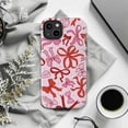 thumbnail image 6 of Girly Red & Pink Ribbon iPhone Case, Cute Kawaii Bow Pattern Phone Cover, Playful Pastel Aesthetic for iPhone 16 15 14 13 12 11 Pro Max Plus Mini, 6 of 6