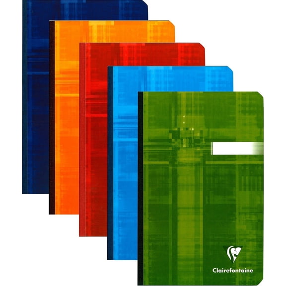 Clairefontaine Clothbound Notebook - Ruled 96 sheets - 4 1/4 x 6 3/4 - Assorted Colors