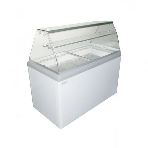 Excellence Industries HBG-9HC 51 3/4" Stand Alone Gelato Dipping Cabinet avec 9 Casseroles Capacité - Blanc, 115v