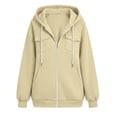 thumbnail image 4 of Women's Full Zip Hooded Sweatshirt Casual Long Sleeve Hoodie with Pockets Fall Winter Sportswear, 4 of 6