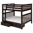 thumbnail image 6 of Santa Fe Mission Tall Bunk Bed Full over Full with Under Bed Drawers - White, 6 of 11