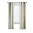 thumbnail image 2 of Thermaplus Ventura Blackout Grommet Curtain Panel Pair Frame Your Windows with Subtle Slub Textured Motif Each 78" x 84" Natural, 2 of 5