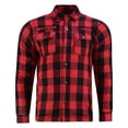 thumbnail image 2 of Renegade Classics Men’s Motorcycle Shirt All Season Sporty Armored Flannel Shirt - Red Water Resistant and Dureable, 2 of 7