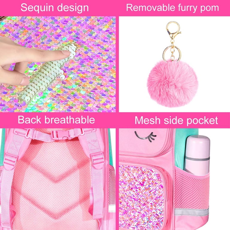 PINK Reversible Sequin Three Pocket Backpack PINK Victoria main image 3