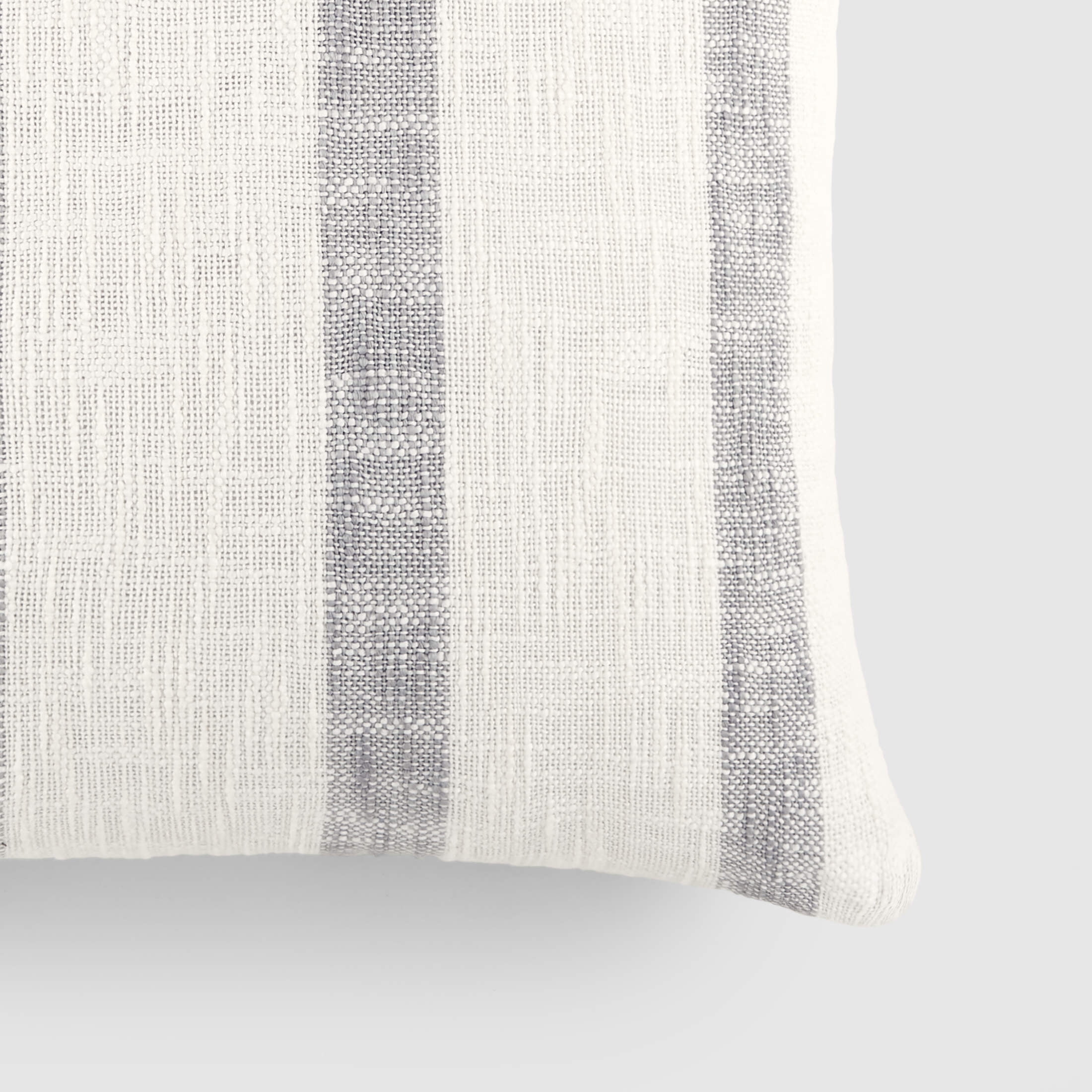 Cotton Slub Textured Throw Pillow in Awning Farmhouse Stripe by Comfort Canopy