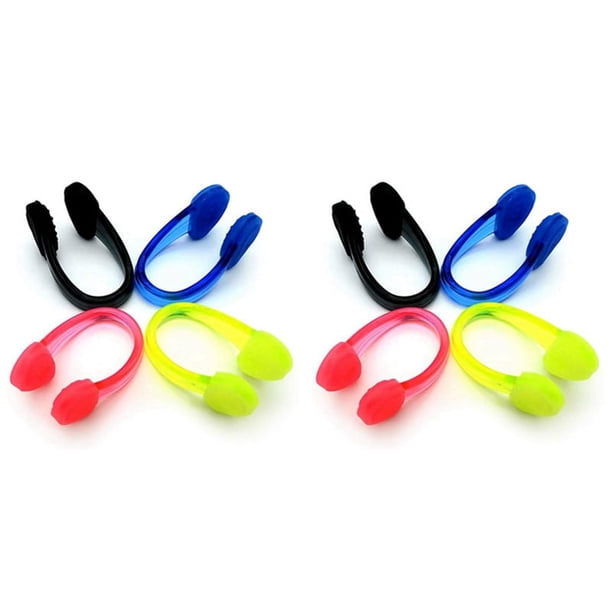 Clips de Nariz de Natación Impermeables de Silicona Tapones de Nariz de Piscina para Adultos Juego de 8