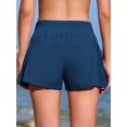 thumbnail image 5 of charmo essentials Womens Water Resistant Bathing trunks High Waisted Board Shorts with Pockets, 5 of 5