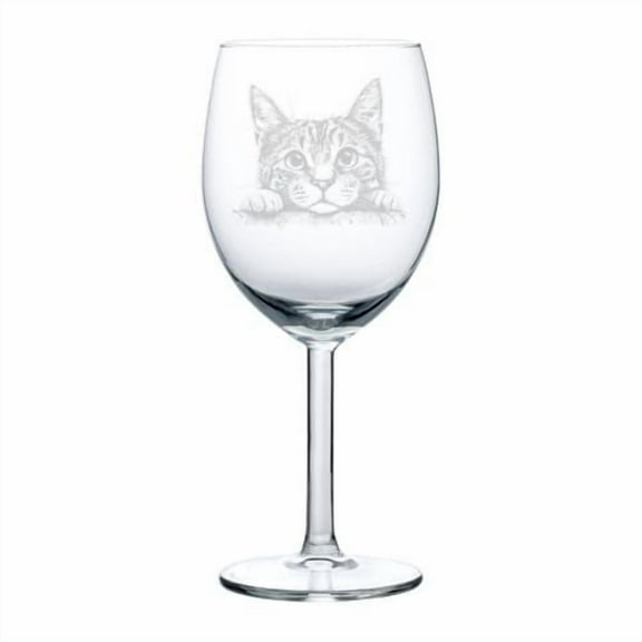 Wine Glass Goblet Gift Adorable Cat Kitten (10 oz)