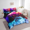 thumbnail image 3 of Feelyou 3D Gamepad Gaming Boys Comforter Set 7pcs, Fire and Water Queen Bedding Sets, 3 of 8