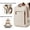 Beige, variant on 16" Small Travel Backpack W/ USB Charging Port,Travel Backpack with Luggage Strap,Anti-Theft Water Resistant Rucksacks Fit 15" Laptop,Lightweight Casual Daypack for College School Business