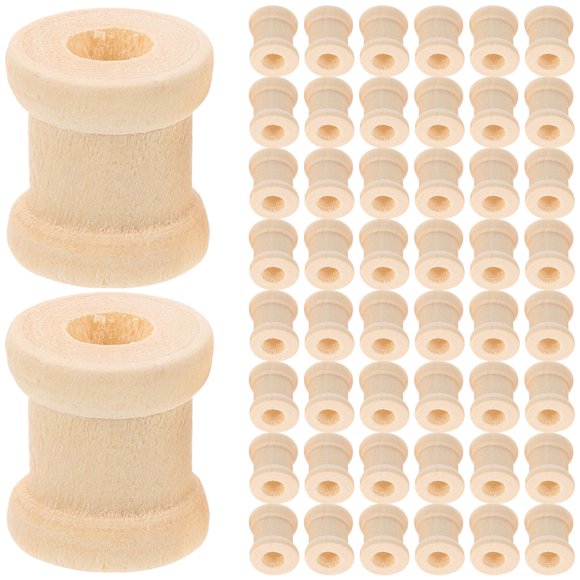 OULII 100Pcs Spools for Craft Activities and Model Making Wood Material