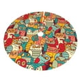 thumbnail image 3 of Kll 48" Christmas Tree Skirt Funny Owl Bird Xmas Tree Skirts Mat For New Year Xmas Holiday Party Indoor Outdoor Home Decoration, 3 of 9