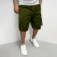 thumbnail image 2 of Men's Cargo Jogger Shorts - Drawstring Work Shorts with Multi-Pockets | Summer Athletic Sweat Shorts, 2 of 7