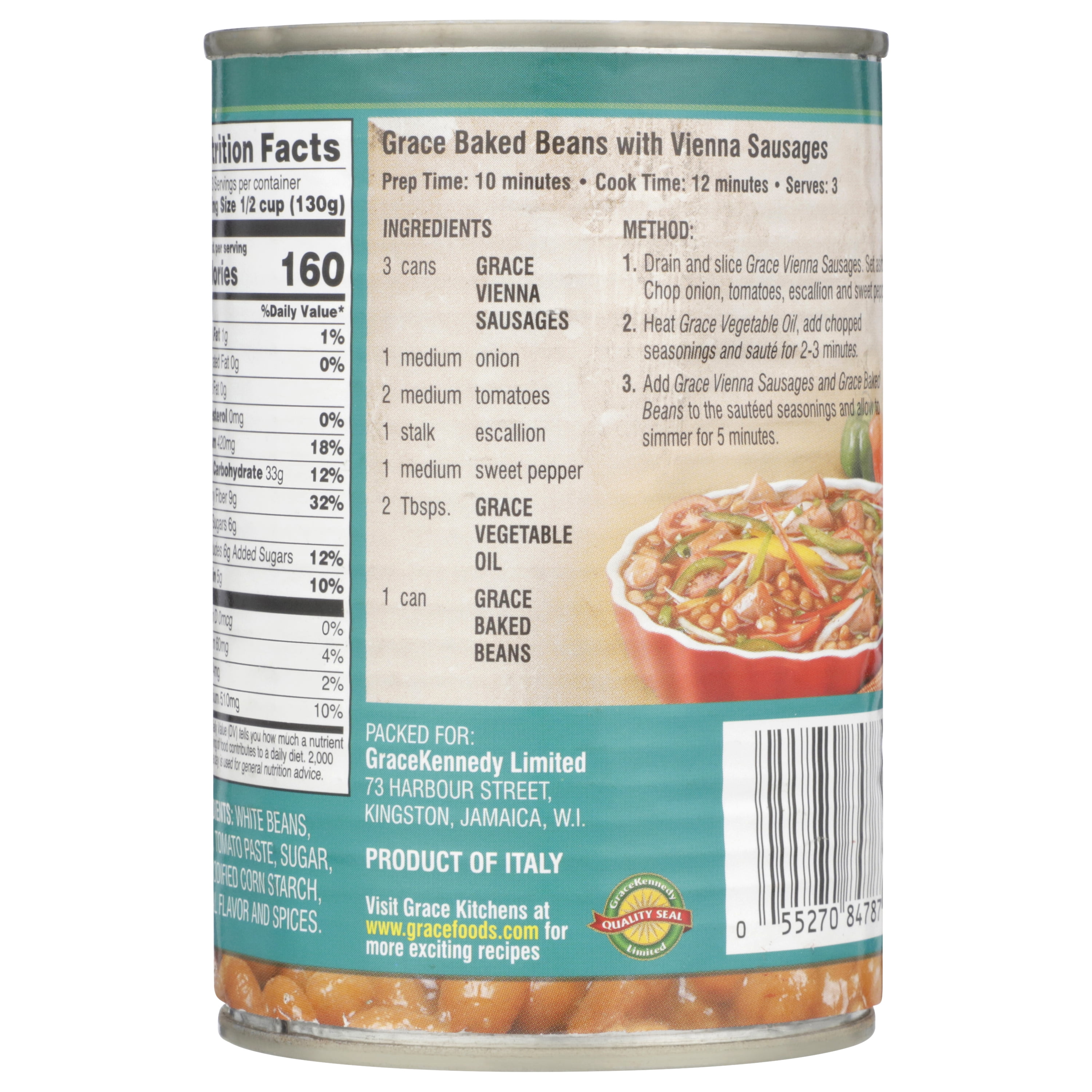 (7 pack) Grace Baked Beans 14 oz Can - Delicious and Protein-Rich
