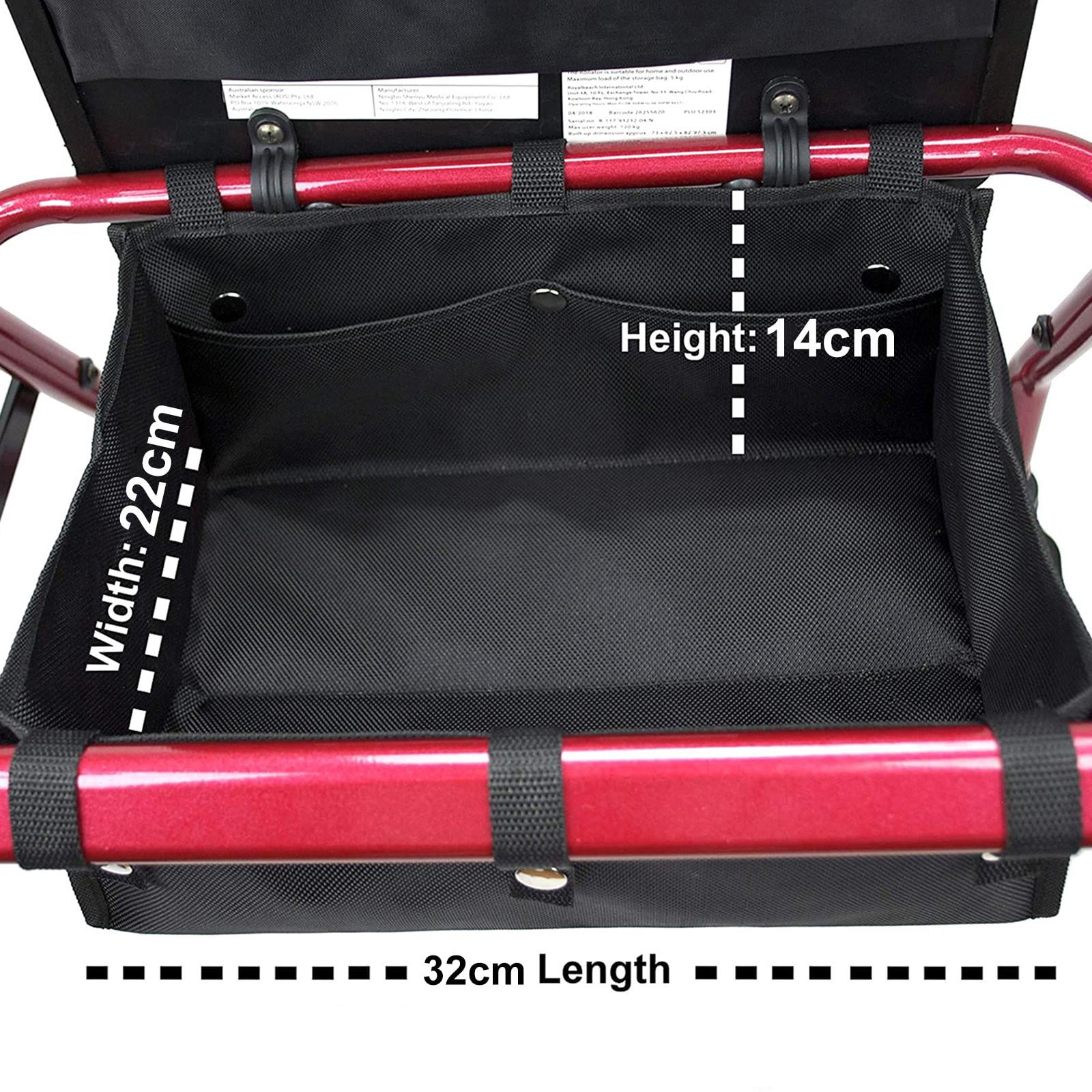 Wswqop under Seat Bag Carrying Items Foldable Large Size Tote for 4 Wheel Underseat for Seniors Storage Bag Accessories