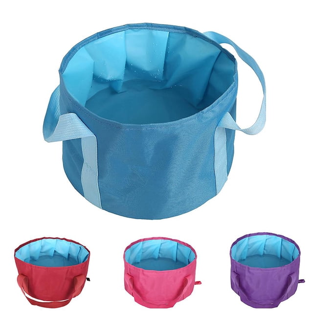 Cubo de camping plegable de 16 l, portátil, para viajes, contenedor de agua, lavabo, para acampar al aire libre, picnic, herramientas de pesca.