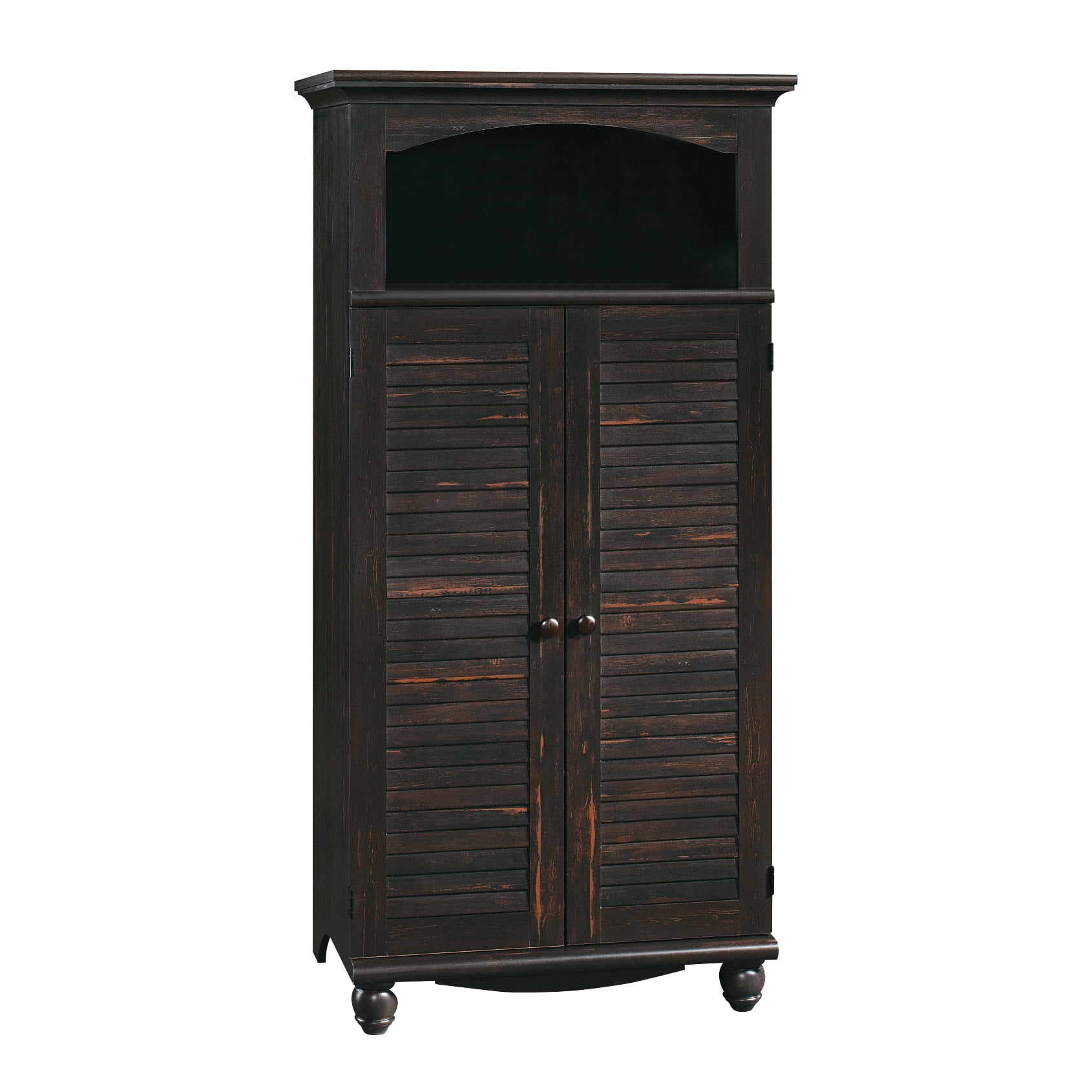 Sauder Harbor View Computer Armoire, Antiqued Paint Finish