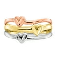 thumbnail image 5 of Primal Gold 10 Karat Two-tone with White Rhodium-plated Heart Ring, 5 of 8